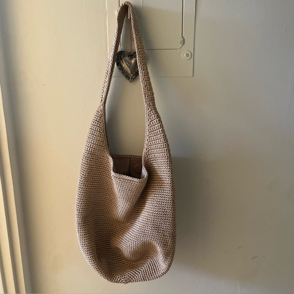 Sak Crochet Woven Shoulder Bag Brown/Beige, Medium New Without Tags - Picture 8 of 10